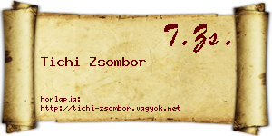 Tichi Zsombor névjegykártya
